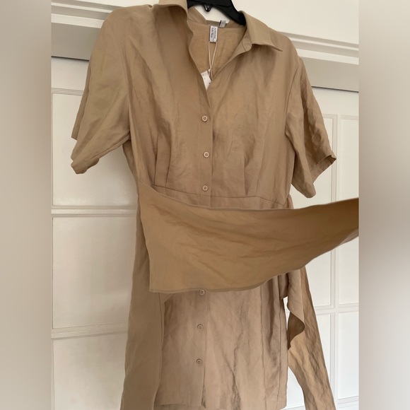 NWT & Other Stories Button-Down Wrap Dress Mini Size 10 - Picture 5 of 6